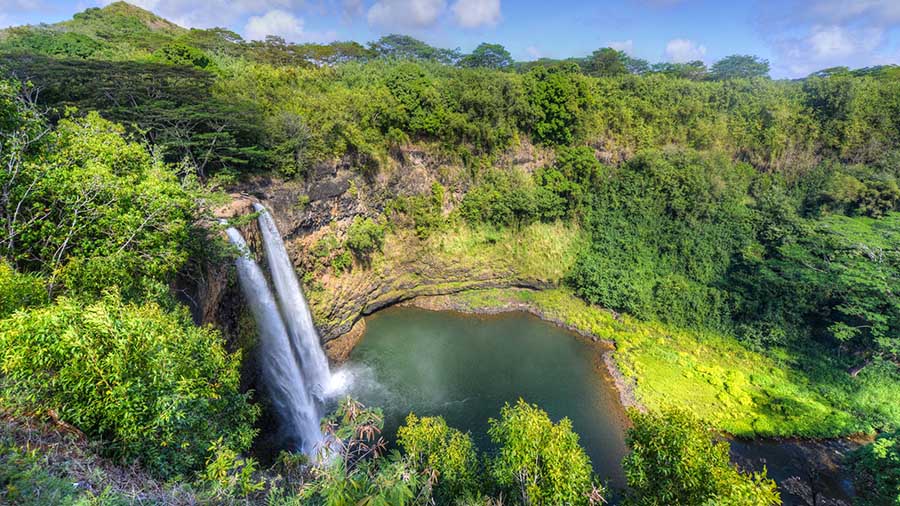 Wailua Falls Hawaiian Waterfall kauai-escursioni-hawaii